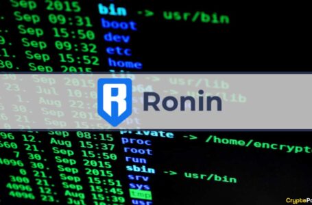Ronin Network Announces Bridge Restart Date Three Months After $625M Hack